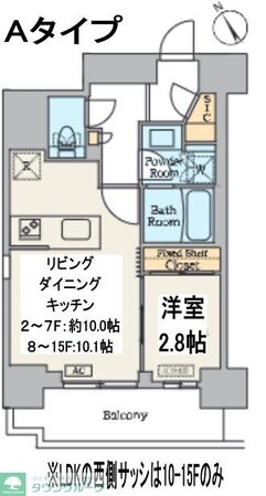 クレストコート門前仲町の物件間取画像